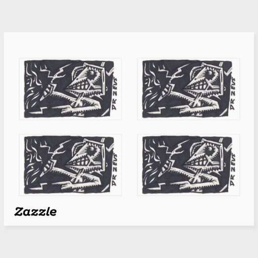 ゼウス博士 長方形シール (シート)