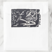 ゼウス博士 長方形シール (バッグ)