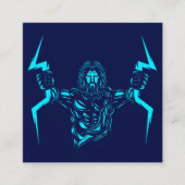 ゼウス神話ポップ・アートの芸術 スクエア名刺 (正面)