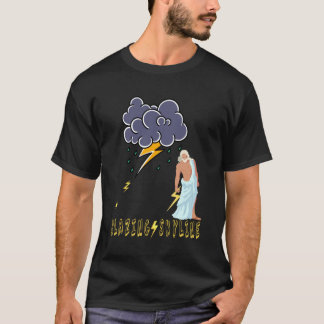 ゼウス ギリシャ神話 雷 稲妻 嵐 レトロ Tシャツ