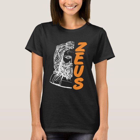 ゼウス ギリシャ 雷の神 力 強さ オリュンポス L Tシャツ (正面)