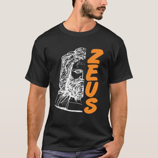 ゼウス ギリシャ 雷の神 力 強さ オリュンポス L Tシャツ (正面)