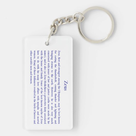 ゼウスKeychain キーホルダー (裏面)