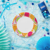 ゼカラフルリーキャンディ ペーパープレート (パーティー)