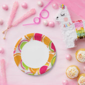 ゼカラフルリーキャンディ ペーパープレート (パーティー)