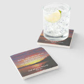 ゼカリヤ4メイスクリスチャンではない感動的 ストーンコースター (横)