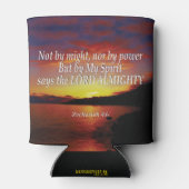 ゼカリヤ4:6ではなくメイ感動的ル聖なる書物、 経典 缶クーラー (裏面)