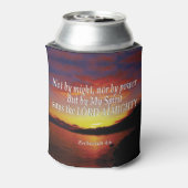 ゼカリヤ4:6ではなくメイ感動的ル聖なる書物、 経典 缶クーラー (缶裏面)