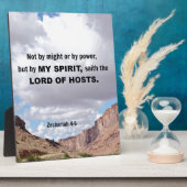 ゼカリヤ4:6力によらず、力によっても….. フォトプラーク (側面)