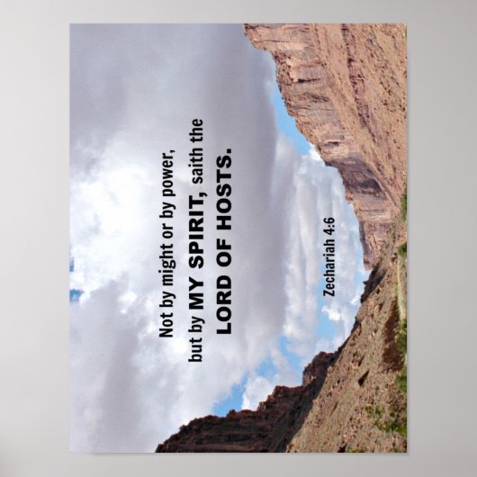 ゼカリヤ4:6力によらず、力によっても….. ポスター (正面)