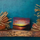 ゼカリヤ4:6力によるキリスト教の力による力によらない フォトプラーク (側面)