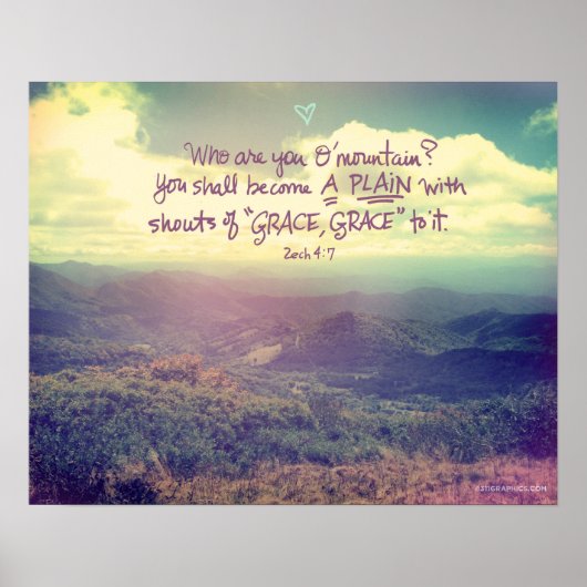 ゼカリヤ4:7ポスター ポスター (正面)