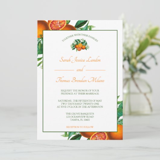 ゼスティシトラスオレンジドリーム結婚式招待状 招待状 (スタンド正面)