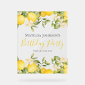 ゼスティリーモンズおもしろいイエローバースデーパーティー アクリルサイン (正面)