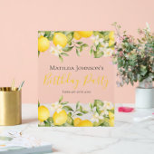 ゼスティリーモンズおもしろいイエローバースデーパーティー アクリルサイン (ウェディング)