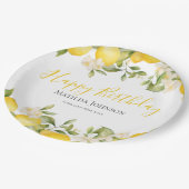 ゼスティリーモンズおもしろいイエローバースデーパーティー ペーパープレート (アングル)