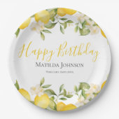 ゼスティリーモンズおもしろいイエローバースデーパーティー ペーパープレート (正面)