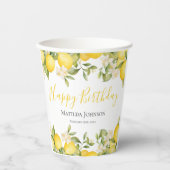 ゼスティリーモンズおもしろいイエローバースデーパーティー 紙コップ (正面)