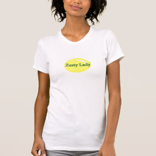 ゼスティレディTシャツ緑レタリング黄レモン Tシャツ