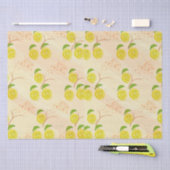 ゼスティレモンプリント 薄葉紙 (クラフト)