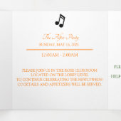 ゼスティー シトラス オレンジ ドリーム ウェディング トリフォールド カード (内部中)