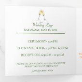 ゼスティー シトラス オレンジ ドリーム ウェディング トリフォールド カード (内部最初)