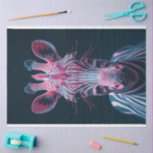 ゼスティ鮮やかピンク色のゼブラのデコページ 薄葉紙 (クラフト)