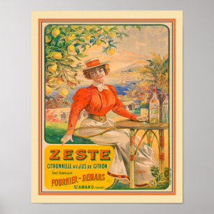 ゼステシトロネル1904フランスのレモンソーダAd ポスター