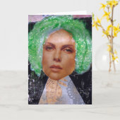 ゼッティガールザグリーンヘアガール カード (黄色い花)