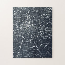 ゼッペリンとロンドンの飛行機爆弾の地図 ジグソーパズル