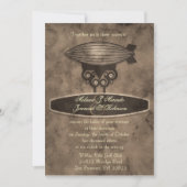 ゼッペリンステアンパンク結婚式招待状 招待状 (正面)