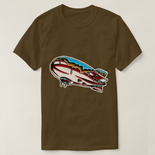 ゼッペリン伝統的タトゥー金属 Tシャツ (デザイン正面)