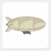 ゼッペリン飛んでいる輸送 スクエアシール (正面)