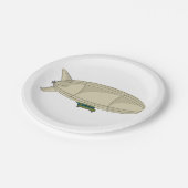 ゼッペリン飛んでいる輸送 ペーパープレート (アングル)