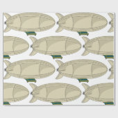 ゼッペリン飛んでいる輸送 ラッピングペーパー (フラット)