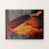 ゼッペリン飛行船ヒンデンブルク災害約1937路 ジグソーパズル (横)