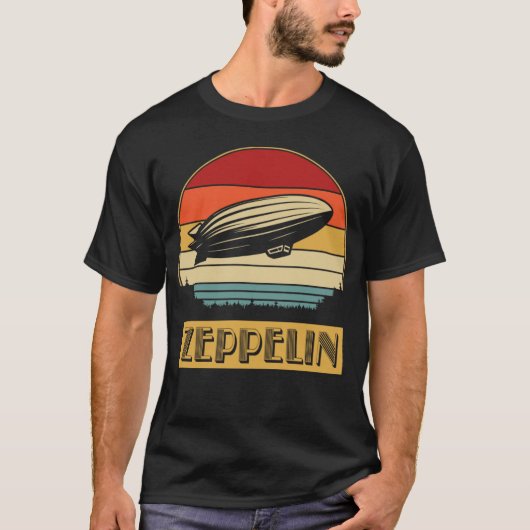 ゼッペリン ビンテージ ギフト レトロ Tシャツ (正面)