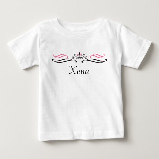ゼナプリンセススクロールクラウンシャツ ベビーTシャツ (正面)