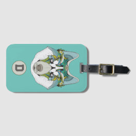 ゼナートハパターン（の模様が）あるスキードグブルーハスキー顔 ラゲッジタグ