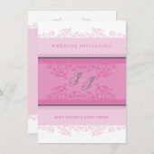 ゼニー+ジャスティン :: 結婚式招待状 :: カールズ 2P 招待状 (正面/裏面)