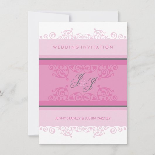 ゼニー+ジャスティン :: 結婚式招待状 :: カールズ 2P 招待状 (正面)