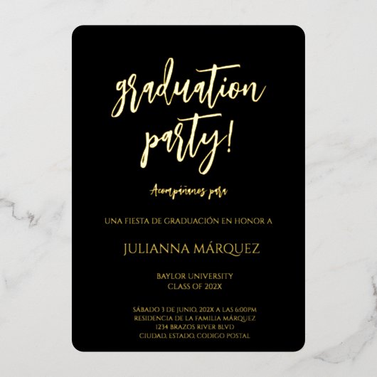 ゼネラシオン2025インビタシオンデエクセラシオン 箔招待状 (正面)