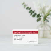 ゼネラルコントラクターサービス 名刺 (スタンド正面)
