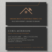 ゼネラルコントラクター建築ブラック銅 名刺