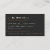 ゼネラルコントラクター建築ブラック銅 名刺 (裏面)