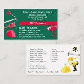 ゼネラルコントラクターHandyMan Do It Allテンプレートバス 名刺 (正面/裏面)