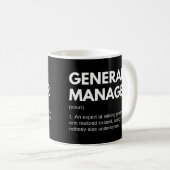 ゼネラルマネージャーのおかしい仕事の定義 コーヒーマグカップ (正面右)