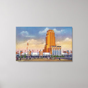 ゼネラルモーターズの展示物、1934年の万国博覧会 キャンバスプリント