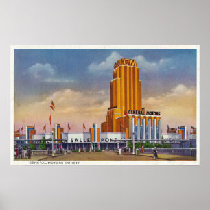ゼネラルモーターズの展示物、1934年の万国博覧会 ポスター