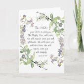 ゼファニア3:17彼があなたを喜ばせる カード (正面)